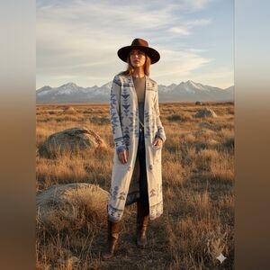 Jessica Simpson Blue and Cream Cardigan